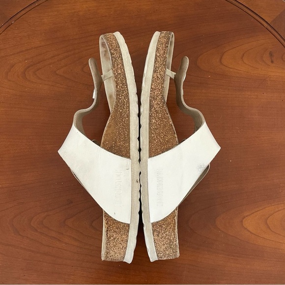 Birkenstock Gizeh Big Buckle White Leather Thong Sandals | EU 38 - Picture 7 of 9